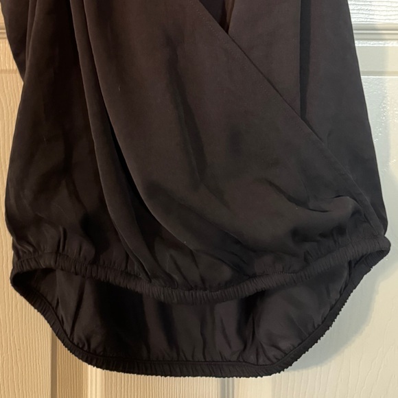 Express Black Medium Blouse Dressy Wrap Opening Tank Top - Picture 5 of 5